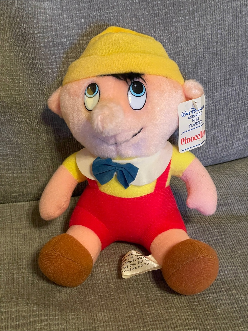 Vintage NOS Walt Disney Pinocchio Plush with Tag